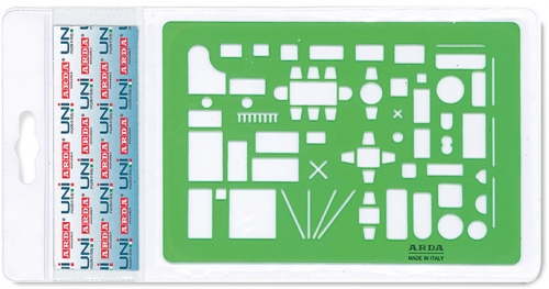 Sablon mobilier casa 1:100, verde, Arda