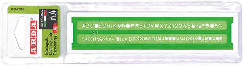 Sablon pentru cifre si litere, 4mm, verde, Arda