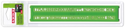 Sablon pentru cifre si litere, 7mm, verde, Arda