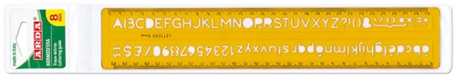 Sablon pentru litere si cifre, 8mm, portocaliu, Arda