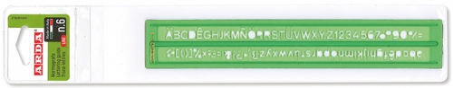 Sablon pentru litere si cifre, universal, nr. 6, verde, Arda
