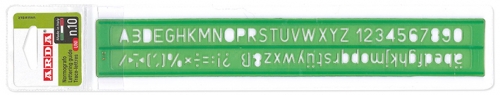 Sablon pentru litere, universal, 10mm, verde, Arda