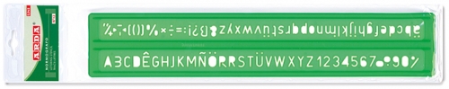 Sablon pentru cifre si litere, 12mm, verde, Arda