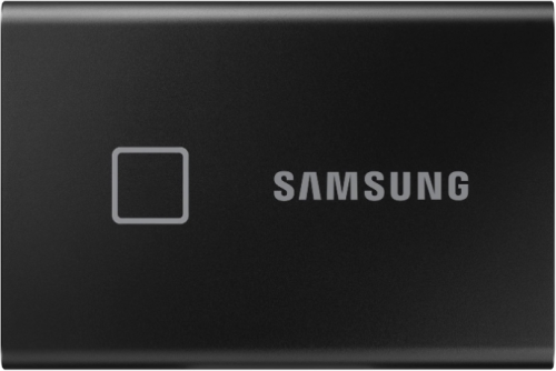 SSD extern Samsung T7 Touch, 1TB, USB 3.2 Gen2, Securizare Amprenta, Negru