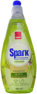 Detergent vase, Sano, Spark, lemongrass, 500 ML