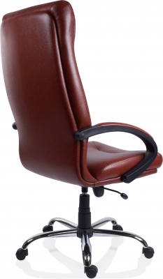 Scaun birou directorial, Fusion 3623, baza crom, culoare maro