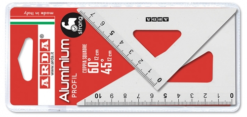 Set 2 echere, aluminiu, 12 cm, 45°- 60°, Arda