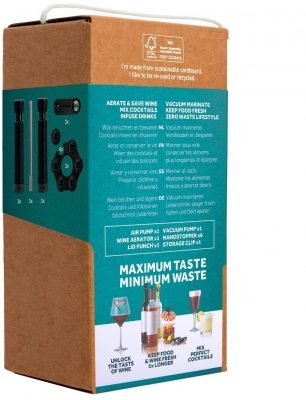 Set giftset aerare si vidare Airtender, alimente, vin, cocktail