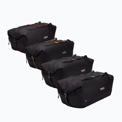 Set de genti pentru cutie Thule Go Pack Duffel, 4 bucati x 75L, negru
