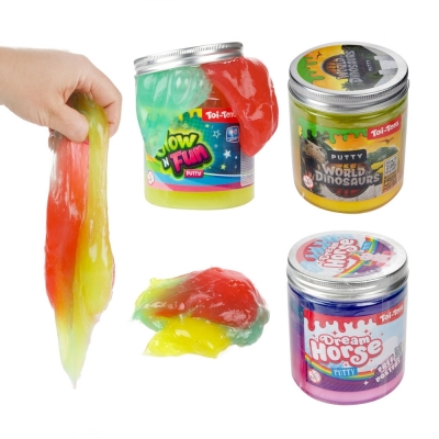 Slime fosforescent, recipient XL, diverse culori, Toi-Toys