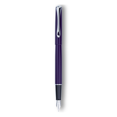 Stilou Diplomat Traveller Deep Purple, penita F, corp metalic lacuit, accesorii cromate, cutie cadou