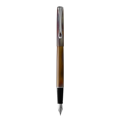 Stilou Diplomat Traveller Flame, penita M, corp metalic slim, accesorii cromate, cutie cadou