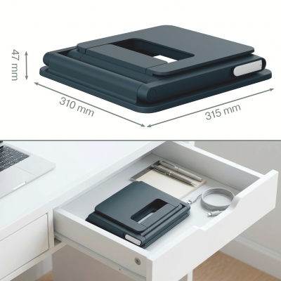 Suport de laptop Leitz Ergo 2 in 1 pentru birou