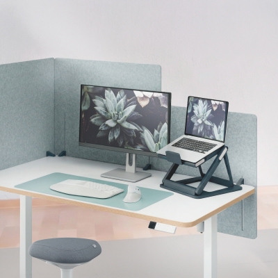 Suport de laptop Leitz Ergo 2 in 1 pentru birou