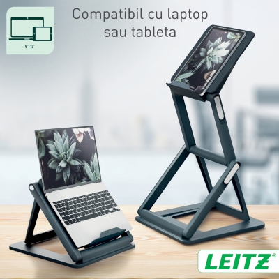 Suport de laptop Leitz Ergo 2 in 1 pentru birou