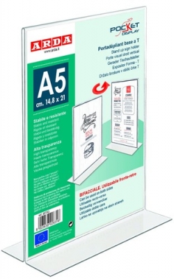 Suport transparent Arda, cu baza T, A5