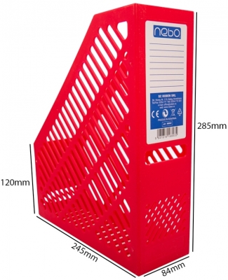 Suport vertical A4, plastic flexibil, diverse culori Nebo