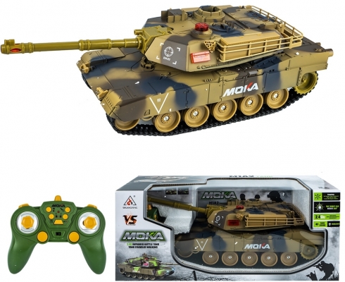 Tanc de jucarie cu telecomanda, camuflaj, Moka