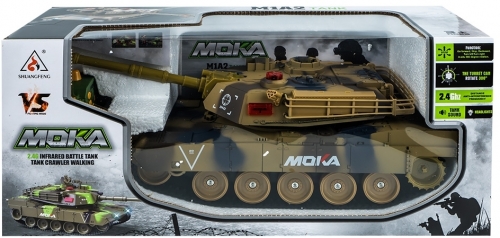 Tanc de jucarie cu telecomanda, camuflaj, Moka