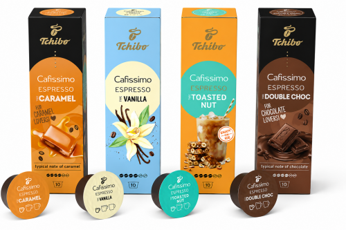 Set capsule cafea Tchibo Cafissimo Summer Vibes, 4 cutii/set