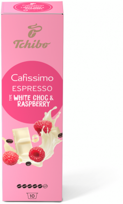 Cutie 10 capsule cafea Tchibo Cafissimo Espresso White Choc & Raspberry