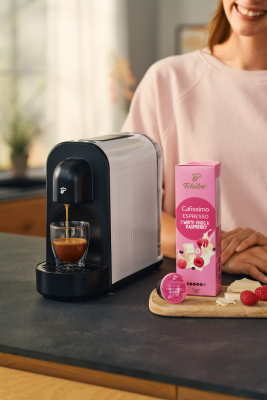 Cutie 10 capsule cafea Tchibo Cafissimo Espresso White Choc & Raspberry