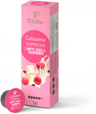 Cutie 10 capsule cafea Tchibo Cafissimo Espresso White Choc & Raspberry