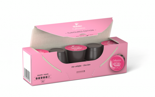 Cutie 10 capsule cafea Tchibo Cafissimo Espresso White Choc & Raspberry