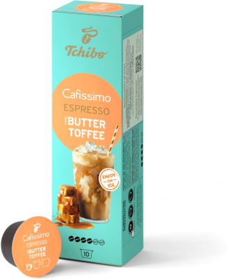 Cutie 10 capsule cafea Tchibo Cafissimo Espresso Buttertoffee