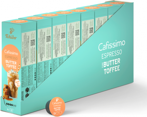 Cutie 10 capsule cafea Tchibo Cafissimo Espresso Buttertoffee
