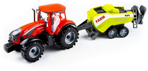 Tractor de jucarie cu frictiune si combina