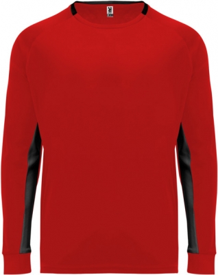 Tricou copii, cu maneca lunga, Porto, rosu-negru, Roly
