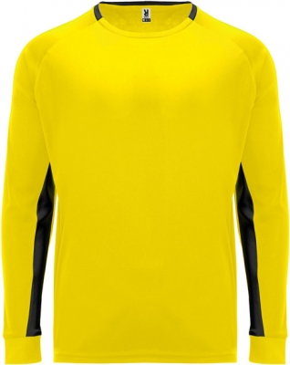 Tricou copii, cu maneca lunga, Porto, galben-negru, Roly