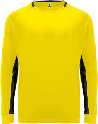 Tricou copii, cu maneca lunga, Porto, galben-negru, Roly