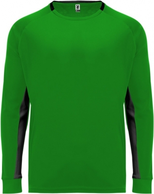 Tricou copii, cu maneca lunga, Porto, verde tei-negru, Roly
