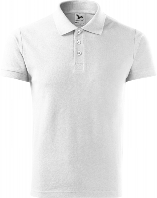Tricou heavy cotton polo, pentru adolescenti, alb, Malfini