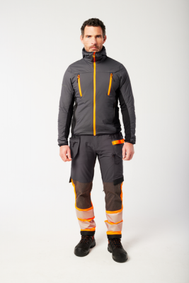 Pantaloni cu buzunare Holster detasabile, Clasa 1, Portocaliu/Gri, Regular, Portwest EV4