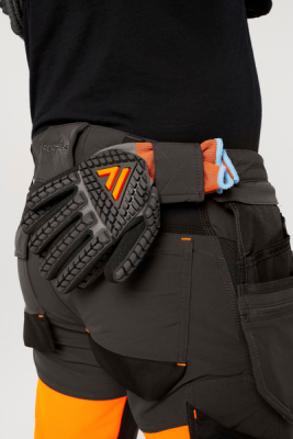 Pantaloni cu buzunare Holster detasabile, Clasa 1, Portocaliu/Gri, Short, Portwest EV4
