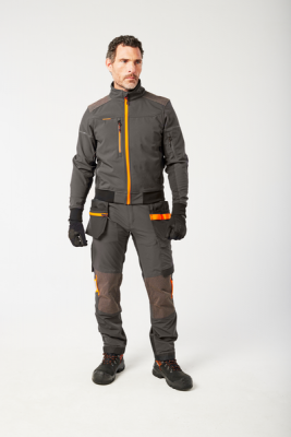 Pantaloni de lucru stretch Holster, Gri metalic, Short, Portwest EV4