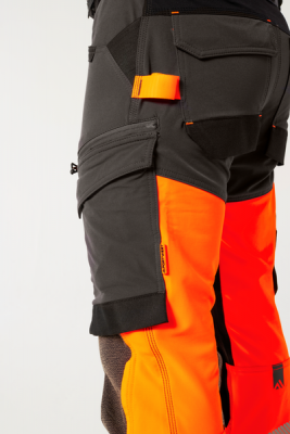 Pantaloni cu buzunare Holster detasabile, Clasa 1, Portocaliu/Gri, Regular, Portwest EV4