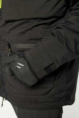 Geaca Parka de iarna, Negru, Tall, Portwest EV4