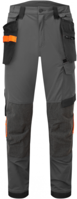 Pantaloni de lucru stretch Holster, Gri metalic, Short, Portwest EV4