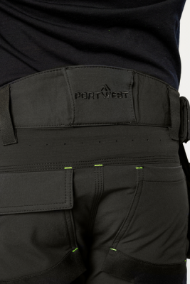 Pantaloni de lucru stretch Holster, Negru, Regular, Portwest EV4