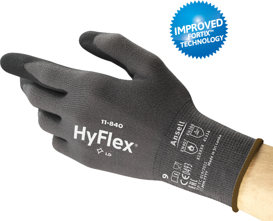 Manusi din nitril rezistente la taiere si abraziune HyFlex 11-840