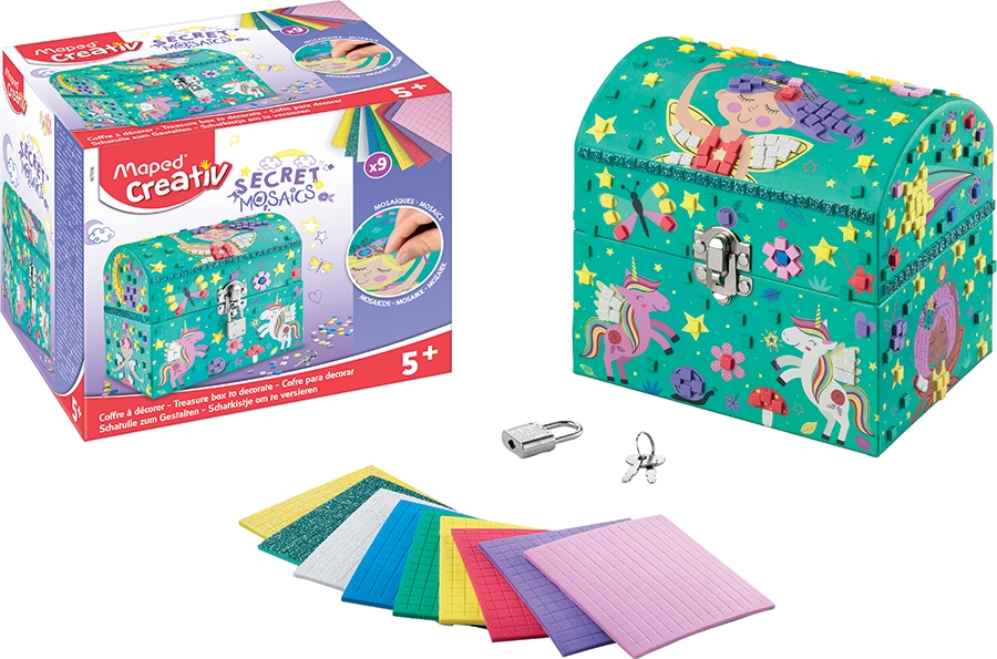 Maped Creative Secret mozaïeken knutsel- en knutselset - dagboek om te maken met zelfklevende mozaïeken