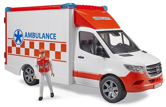 Bruder Ambulanta Mercedes Benz Cu Sofer Si Sirena BNB