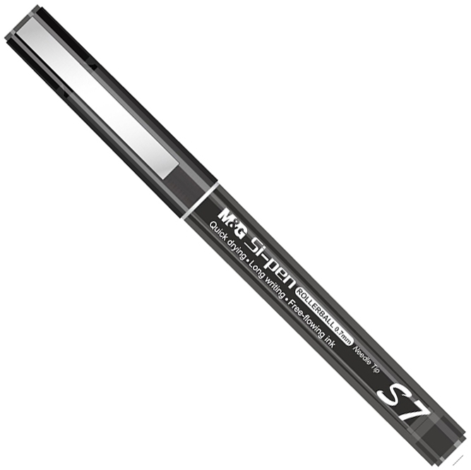 （0406）SR-7 Petite Roller Roller S7, negru, varf tip needle, 0.7mm, M&G - BNB
