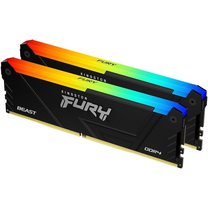 Memorie RAM Kingston Fury Beast, DIMM, DDR4, 16GB, 3200MHz, CL16
