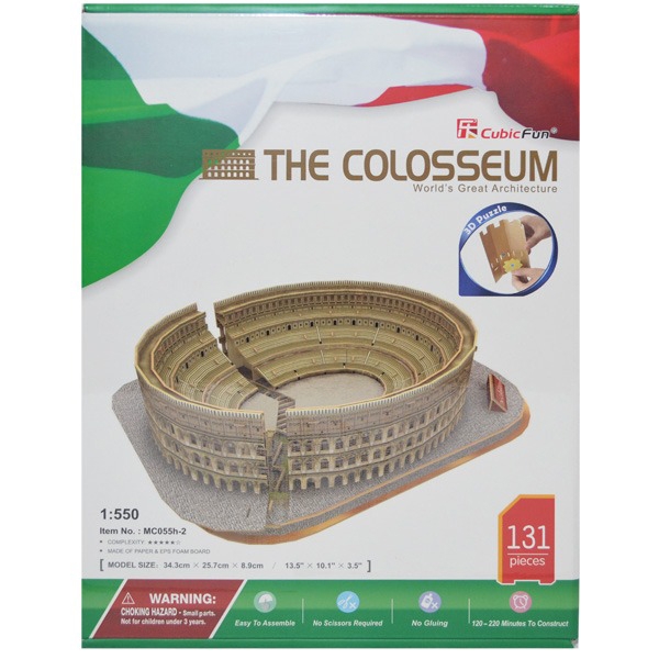 Puzzle 3D Colosseum, 131 piese, Cubic Fun BNB