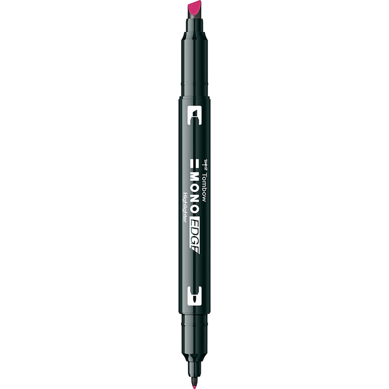 Tombow MONO EDGE Evidenziatore Rosa A Doppia Punta | Punta Larga 3,8 Mm E Sottile 0,5 Mm, Asciugatura Rapida - 2